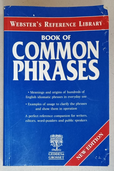 BOOK OF COMMON PHRASES by BETTY KIRKPATRICK , 2004 , COPERTA UZATA