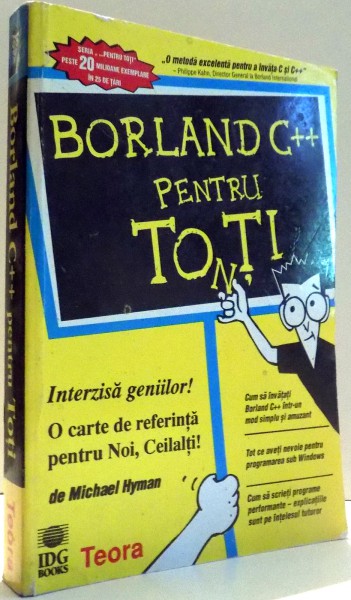 BORLAND C++ PENTRU TONTI de MICHAEL HYMAN , 1996