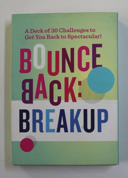 BOUNCE BACK : BREAKUP , CUTIE CU 30 DE CARDURI CU PROVOCARI  + 10 CARDURI CU RECOMPENSE , 2017