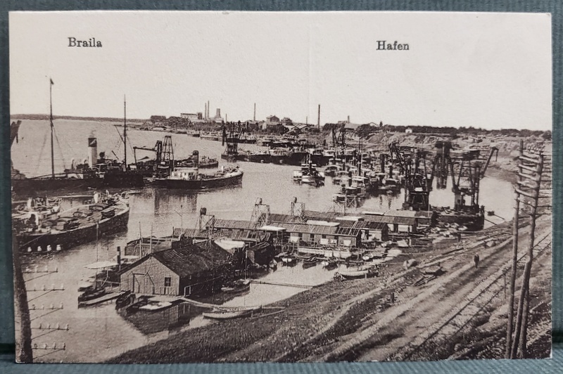 BRAILA , IMAGINE DIN PORT , CARTE POSTALA , NOIEMBRIE , 1917