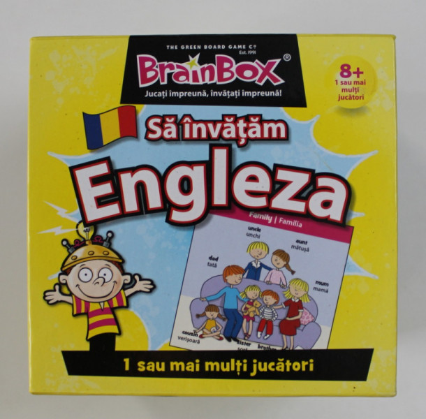 BRAINBOX - SA INVATAM ENGLEZA - JOC CU CARTONASE PENTRU UNUL SAU MAI MULTI JUCATORI , 2019