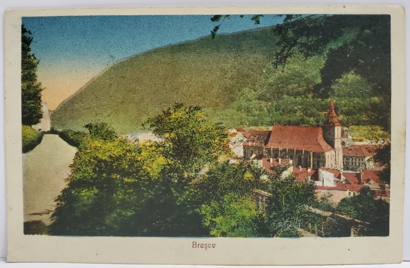 BRASOV , BISERICA NEAGRA , CARTE POSTALA ILUSTRATA , 1929