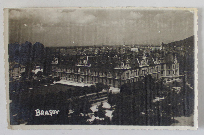 BRASOV , CLADIREA PRIMARIEI SI PARCUL , CARTE POSTALA  CU STAMPILA CENZURII , 1942