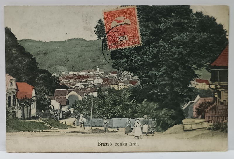BRASOV, PANORAMA , CARTE POSTALA ILUSTRATA , INCEPUT DE SECOL XX