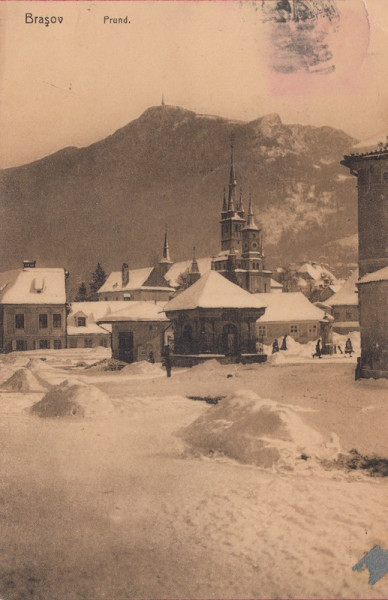 BRASOV , PRUND - SCHEI , CARTE POSTALA ILUSTRATA , CIRCULATA , DATATA 1911