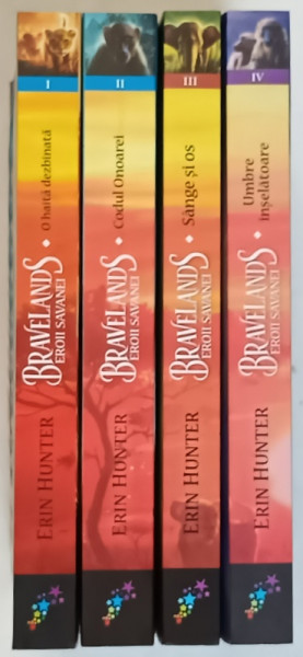 BRAVELANDS , EROII SAVANEI , VOLUMELE I - IV de ERIN HUNTER , 2020 - 2021