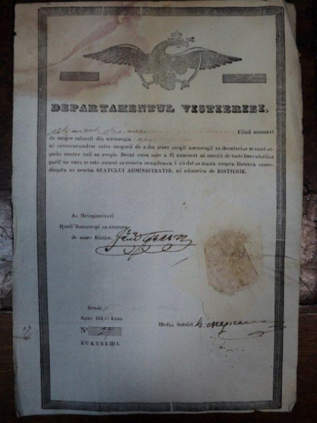 Brevet de mester croitor Mitu P. 1846