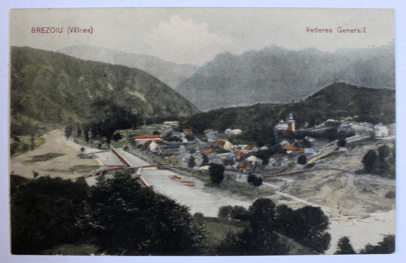 BREZOI ( VALCEA )  - VEDERE GENERALA , CARTE POSTALA ILUSTRATA , POLICROMA , CIRCULATA , DATATA 1907