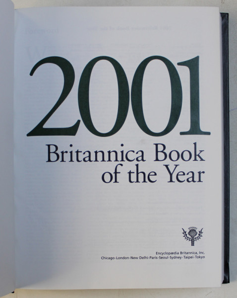 BRITANNICA BOOK OF THE YEAR - 2001
