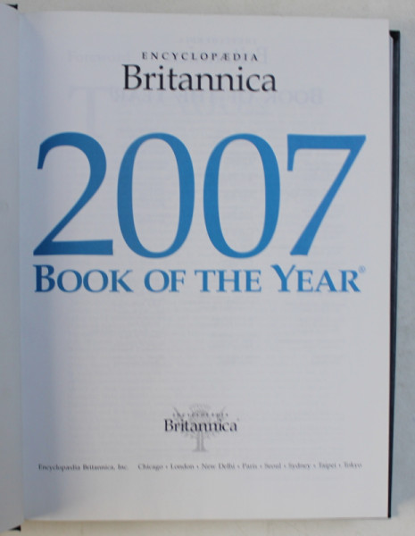 BRITANNICA BOOK OF THE YEAR - 2007