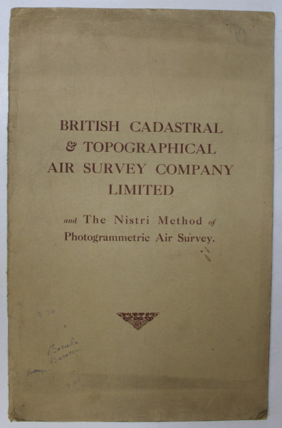 BRITISH CADASTRAL and TOPOGRAPHICAL AIR SURVEY COMPANY LIMITED , EDITIE INTERBELICA
