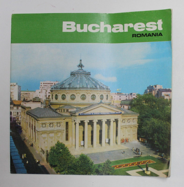 BUCHAREST - ROMANIA , PLIANT DE PREZENTARE IN LIMBA ENGLEZA , ANII ' 70