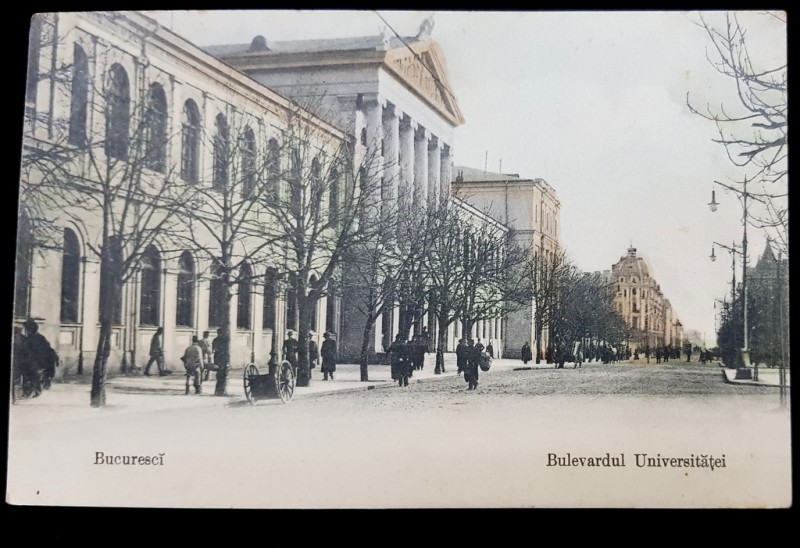 Bucuresci, Bulevardul Universitatii - Carte postala clasica