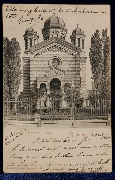 Bucuresti, Biserica Domitei Balasa - CP Clasica circulata