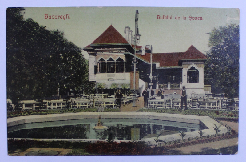 BUCURESTI  - BUFETUL DE LA SOSEA , CARTE POSTALA ILUSTRATA , POLICROMA, NECIRCULATA , INCEPUTT DE SECOL XX