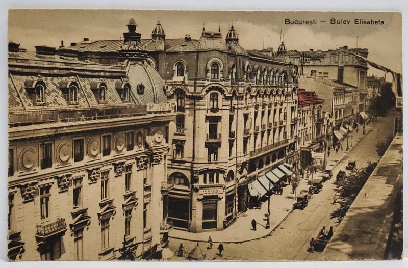 BUCURESTI , BULEVARDUL ELISABETA , HOTELUL PALACE , CARTE POSTALA , INTERBELICA