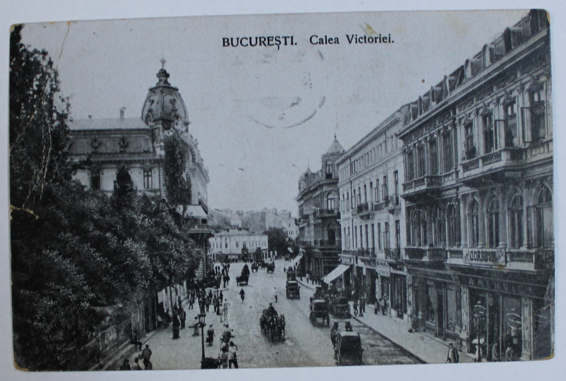 BUCURESTI  - CALEA VICTORIEI , CARTE POSTALA ILUSTRATA , MONOCROMA, CIRCULATA , DATATA 1915