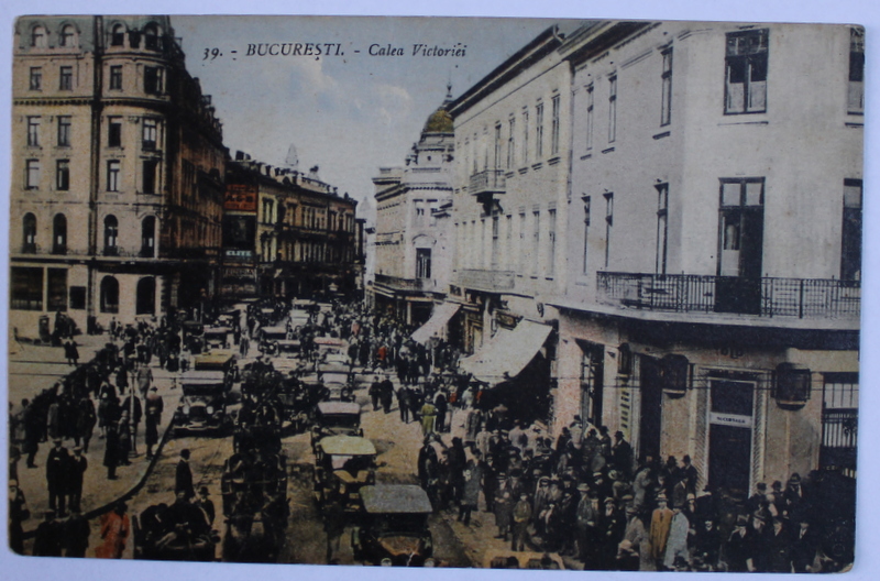 BUCURESTI - CALEA VICTORIEI - CARTE POSTALA ILUSTRATA , POLICROMA , NECIRCULATA , PERIOADA INTERBELICA