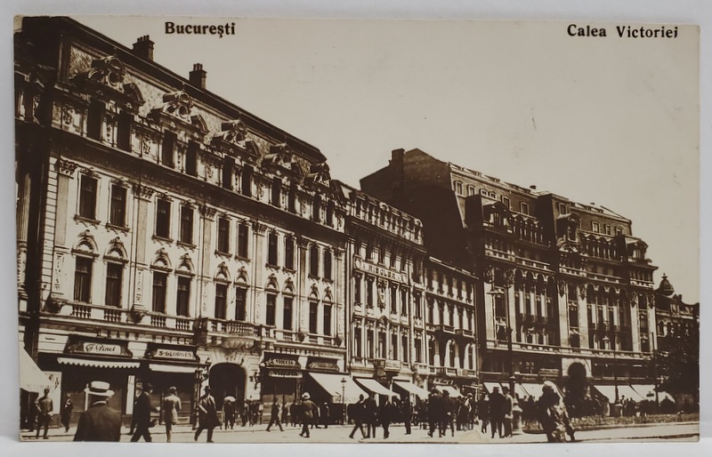 BUCURESTI , CALEA VICTORIEI , HOTEL CONTINENTAL , CARTE POSTALA , INTERBELICA