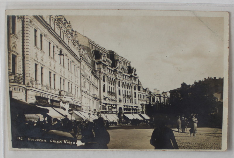 BUCURESTI , CALEA VICTORIEI , IN DREPTUL HOTELULUI CONTINENTAL , CARTE POSTALA , INTERBELICA