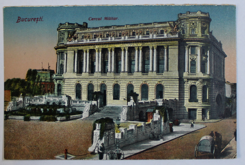 BUCURESTI , CERCUL MILITAR , CARTE POSTALA ILUSTRATA , POLICROMA, NECIRCULATA , PERIOADA INTERBELICA