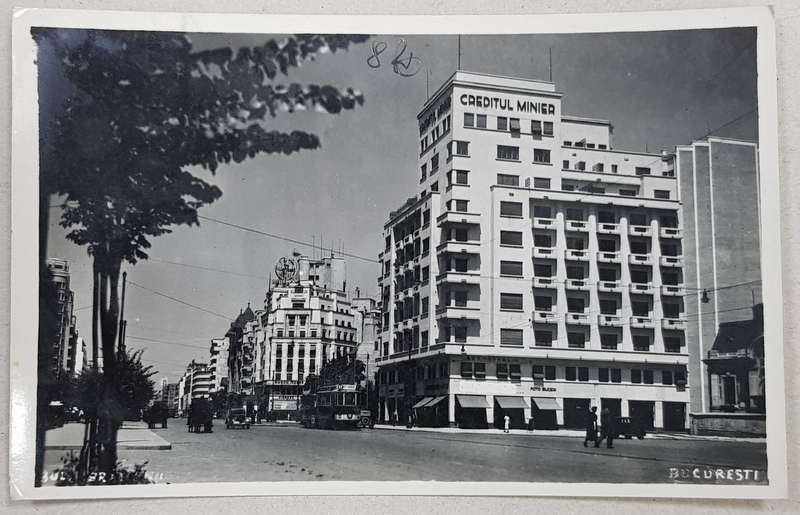 Bucuresti. Cladirea 'Creditul Minier' - CP Ilustrata