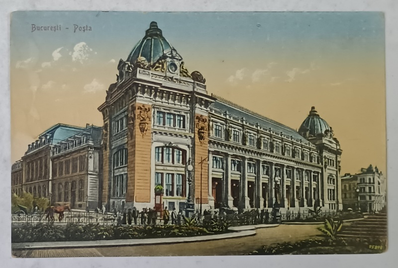 BUCURESTI , CLADIREA POSTEI , CALEA VICTORIEI , CARTE POSTALA , INCEPUTUL SEC. XX