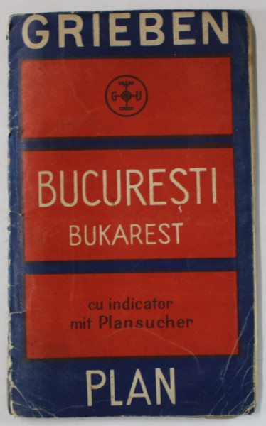 BUCURESTI , GRIEBEN PLAN , CU INDICATOR , CONTINE UN INDICATOR AL STRAZILOR SI HARTA BUCURESTIULUI , 1943