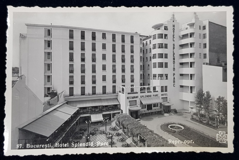 BUCURESTI , HOTEL SPLENDID PARC , FOTOGRAFIE TIP CARTE POSTALA , MONOCROMA, NECIRCULATA , PERIOADA INTERBELICA