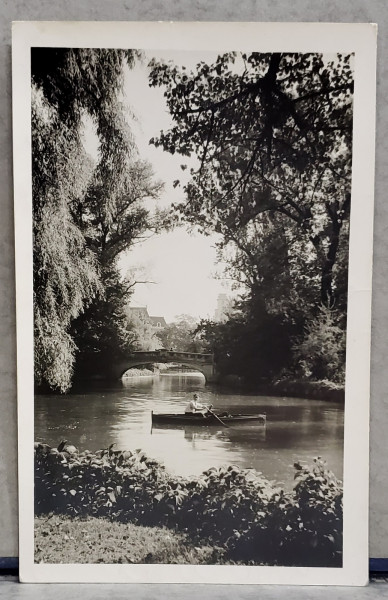 BUCURESTI , LACUL DIN GRADINA CISMIGIU , CARTE POSTALA , INTERBELICA