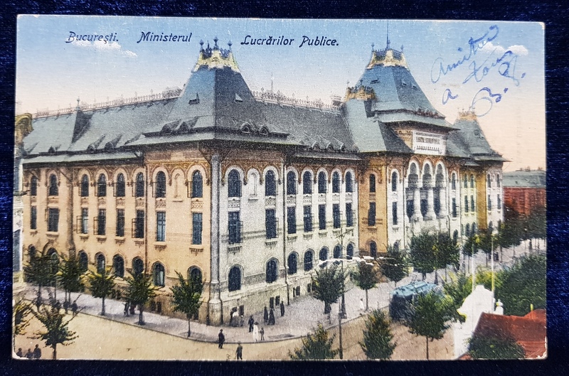 BUCURESTI , MINISTERUL LUCRARILOR PUBLICE , CARTE POSTALA ILUSTRATA , POLICROMA, NECIRCULATA , PERIOADA INTERBELICA