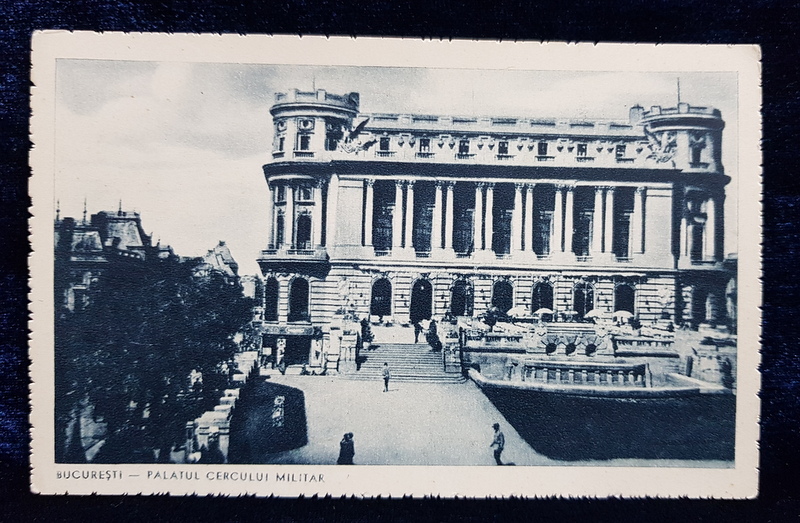 BUCURESTI , PALATUL CERCULUI MILITAR , CARTE POSTALA ILUSTRATA , MONOCROMA, NECIRCULATA , PERIOADA INTERBELICA