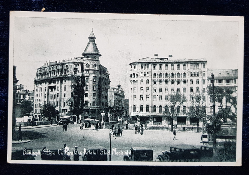 BUCURESTI , PALATUL LIGII CULTURALE SI PALATUL STUDENTILOR MEDICINISTI , CARTE POSTALA ILUSTRATA , MONOCROMA , NECIRCULATA , PERIOADA INTERBELICA