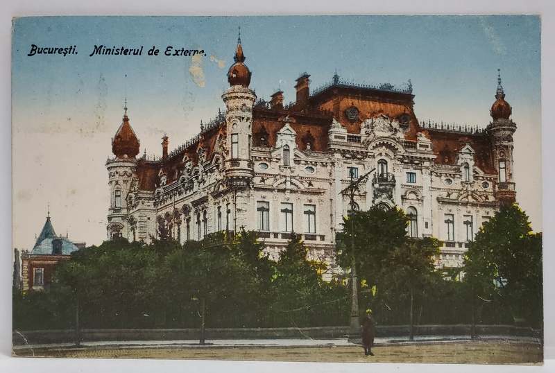 BUCURESTI , PALATUL MINISTERULUI DE EXTERNE , CARTE POSTALA , 1926