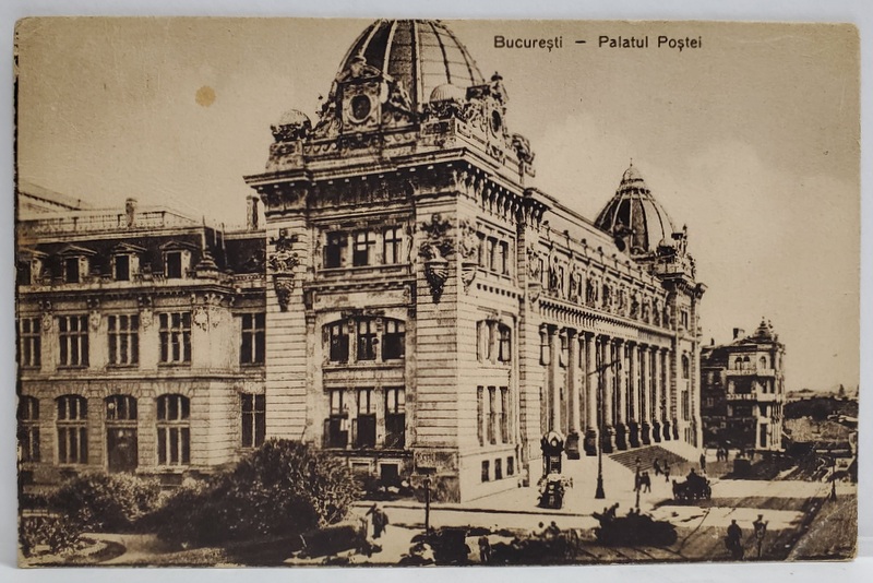 BUCURESTI , PALATUL POSTEI , CARTE POSTALA , 1911