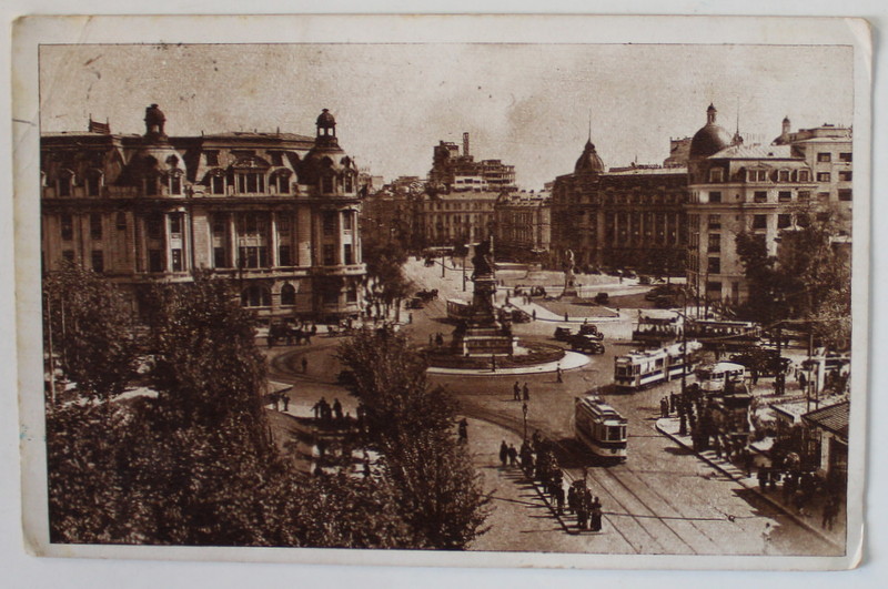 BUCURESTI, PIATA BRATIANU , CARTE POSTALA ILUSTRATA , 1946
