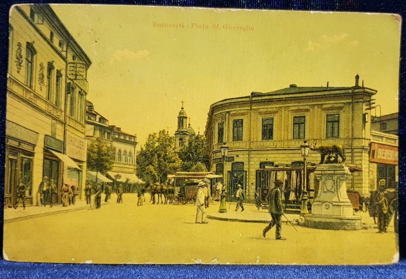 Bucuresti - Piata Sf. Gheorghe - Carte postala ilustrata