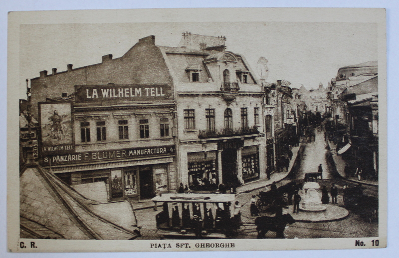 BUCURESTI - PIATA SFANTUL GHEORGHE , CARTE POSTALA ILUSTRATA , MONOCROMA , NECIRCULATA , PERIOADA INTERBELICA