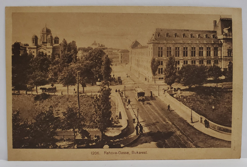 BUCURESTI , PODUL PESTE DAMBOVITA , CALEA RAHOVEI , CARTE POSTALA , INCEPUTUL SEC. XX