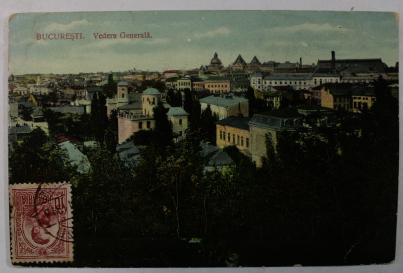 BUCURESTI , VEDERE GENERALA , CARTE POSTALA , 1913