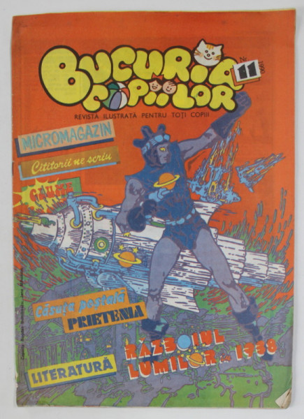 BUCURIA COPIILOR , REVISTA ILUSTRATA PENTRU TOTI COPIII NR. 11 , 1990