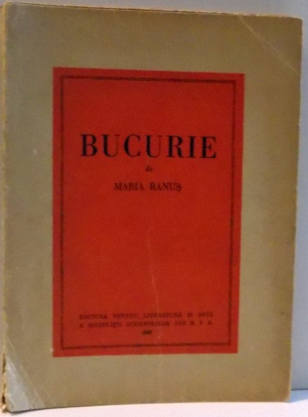 BUCURIE  de MARIA BANUS, 1949