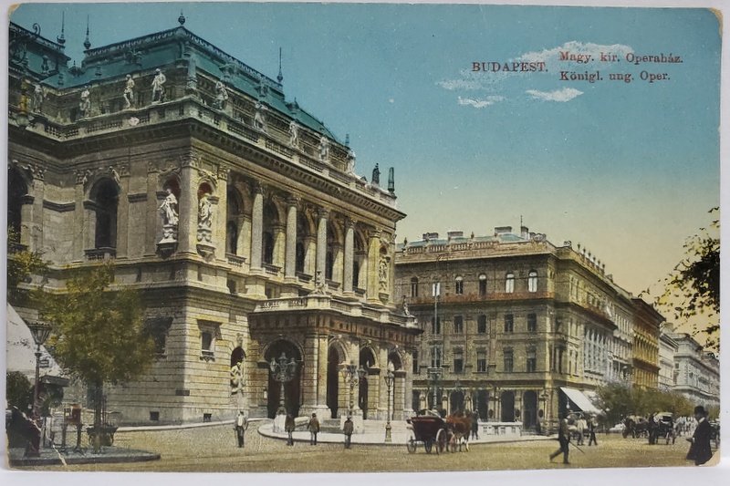BUDAPESTA , CLADIREA OPEREI , CARTE POSTALA , INTERBELICA