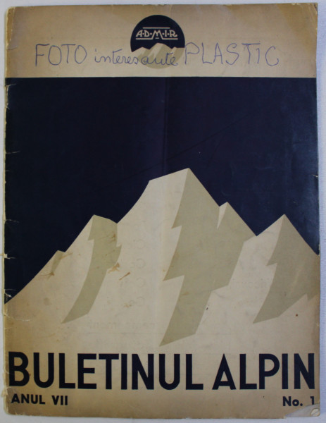 BULETINUL ALPIN ANUL VII NR. 1 , 1929