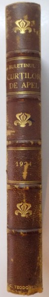 ''BULETINUL CURTILOR DE APEL'', ANUL I 1924