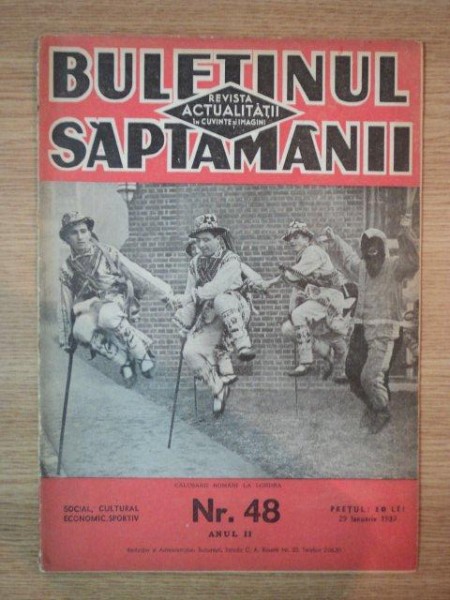 BULETINUL SAPTAMANII , ANUL II , NR. 48  , 29 IANUARIE 1939