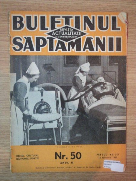 BULETINUL SAPTAMANII , ANUL II , NR. 50  , 12 FEBRUARIE , 1939