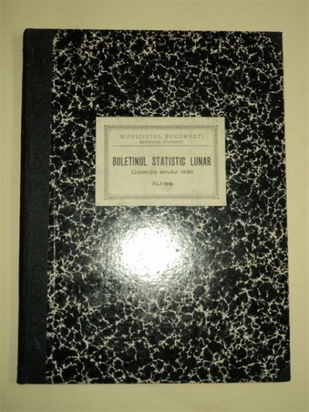 Buletinul Statistic Lunar al Municipiului Bucureşti, Colecţia anului 1936