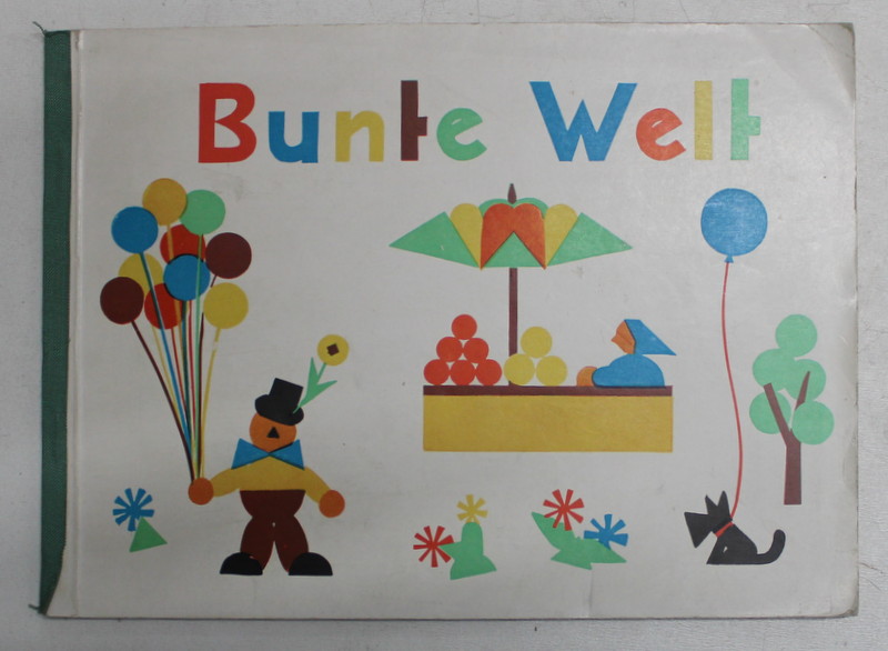 BUNTE WELT , CARTE CU HARTIE COLORATA CU DIVERSE MODELE PENTRU MINITABLOURI , ANII  '70