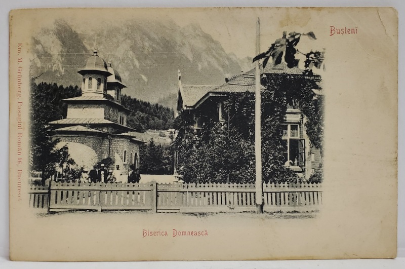 BUSTENI , BISERICA DOMNEASCA , CARTE POSTALA , CLASICA, NECIRCULATA